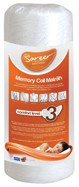 Sareer Furniture Limited Memory Coil Mattress in White 5
