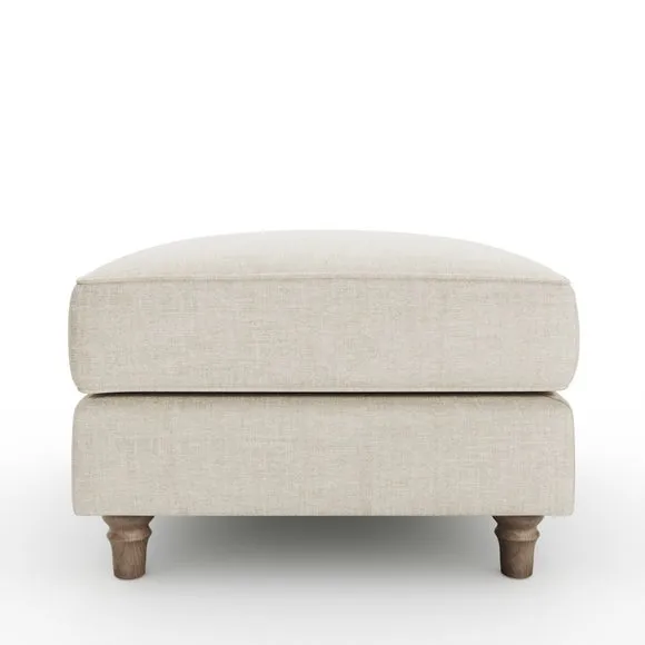 Flori Tonal Plush Chenille Footstool 6