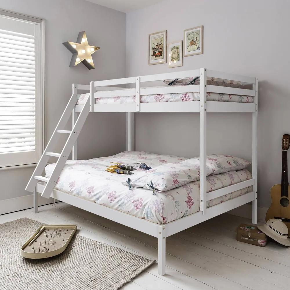 Nöa and Nani Kent Triple Bunk Bed with Single and Double Bed in White 3