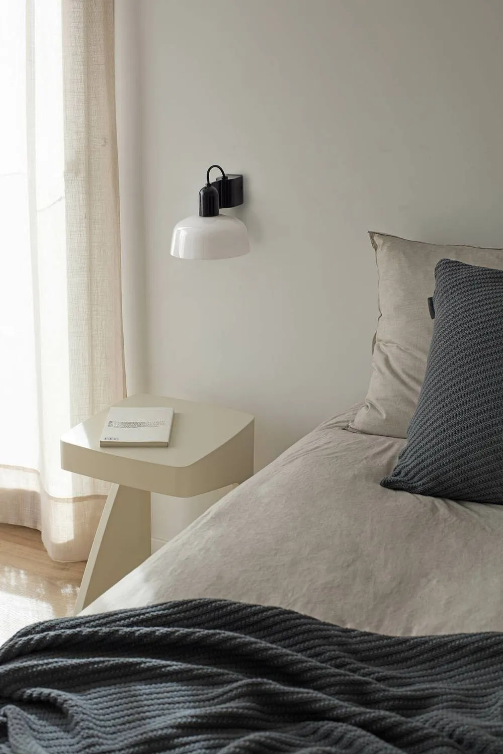 Netlighting Tatawin White Dome Wall Lamp in Black 2