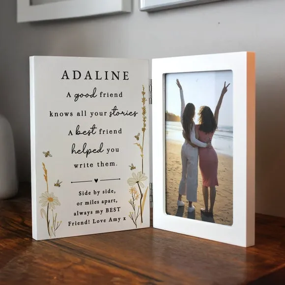 Personalised Friend Wooden Hinged Photoframe 3