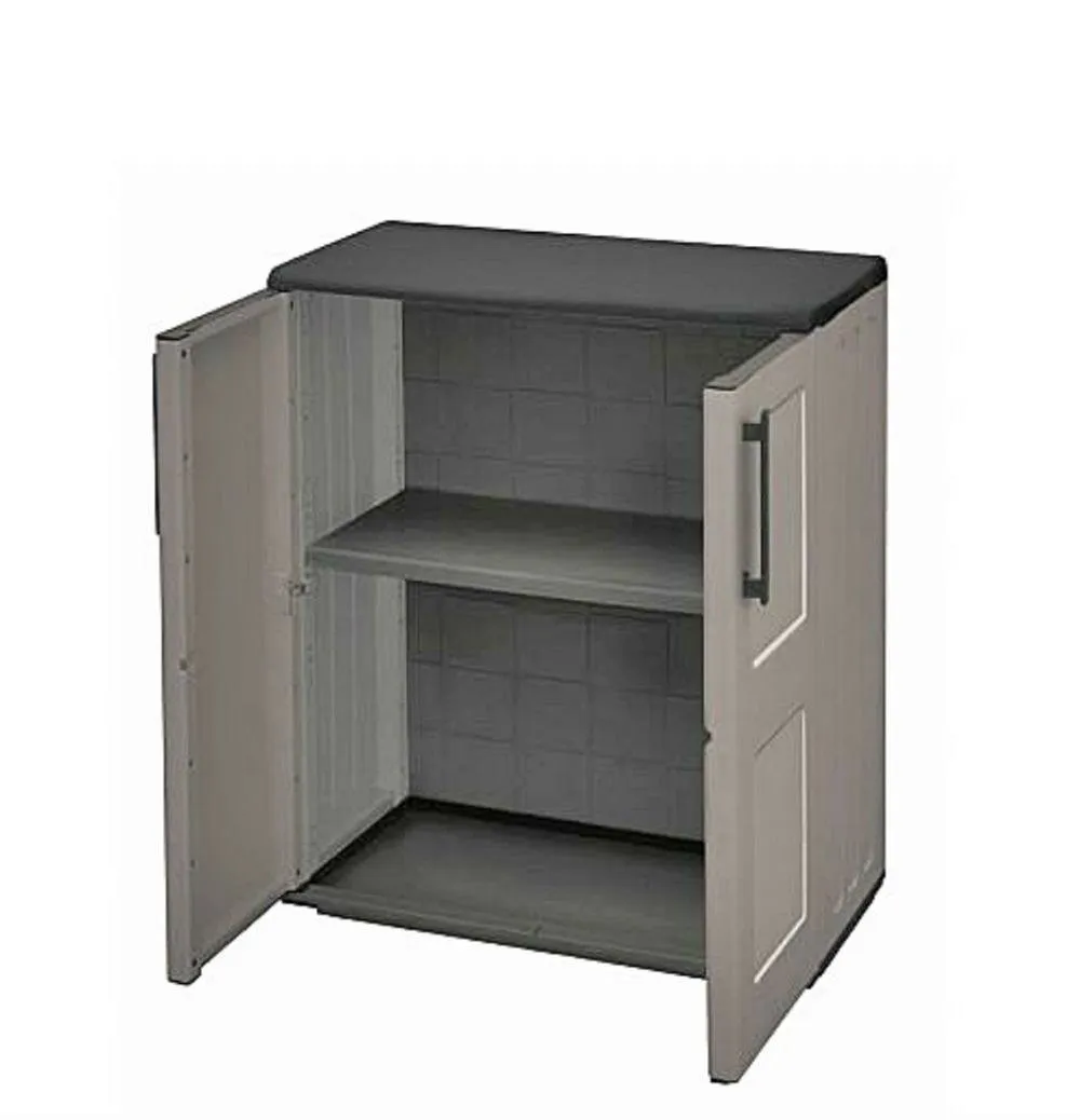 Shires Medium Cabinet Plastic Garden Store Approx L70 x W39 x H85.5 cm in Grey 3