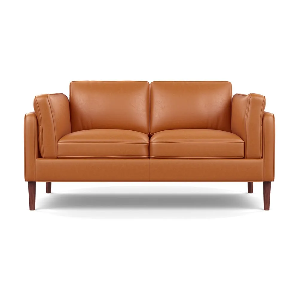 Heal's Sonno 2 Seater Daino Leather Treacle Walnut Feet 1