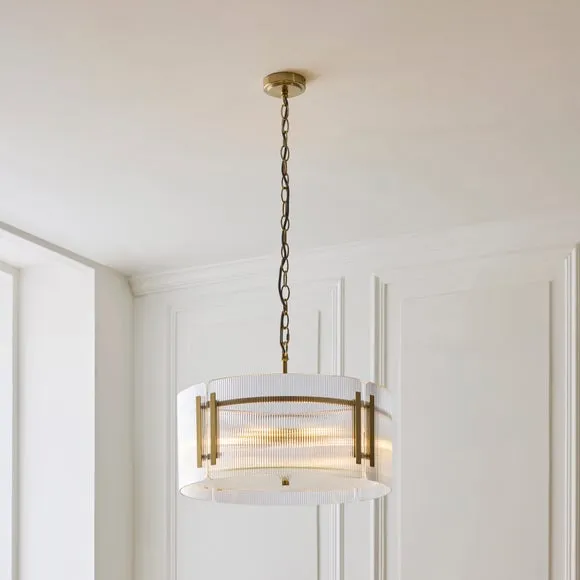 Veneto Ribbed 5 Light Adjustable Pendant Light 1
