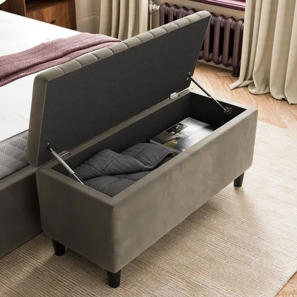 Alara End of Bed Storage Ottoman, Velvet 3