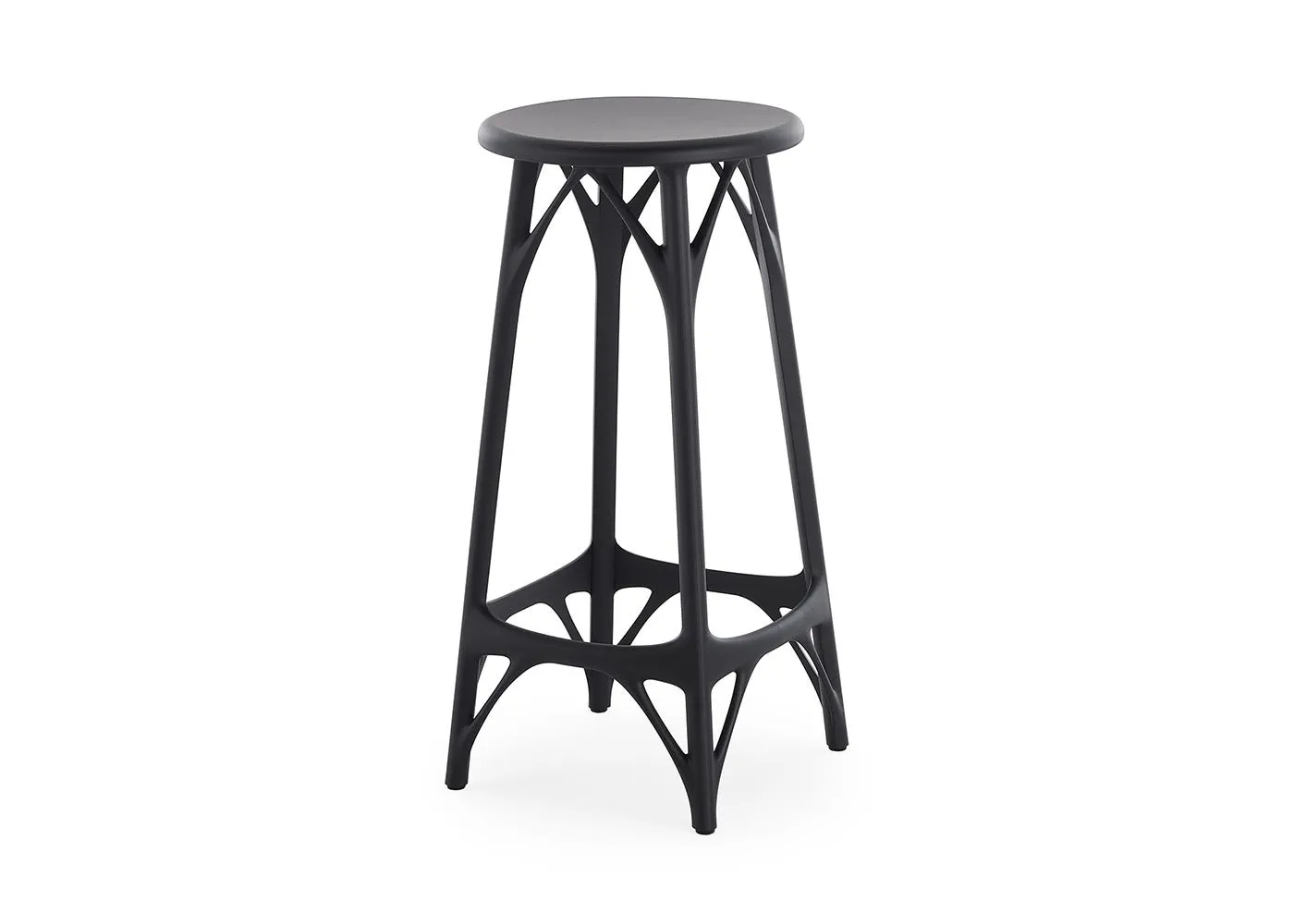 Kartell A.I. Light Stool 65cm Black Set of 2 1