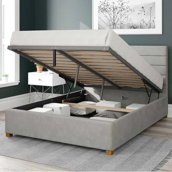 Kelly Plush Velvet Ottoman Bed Frame 2