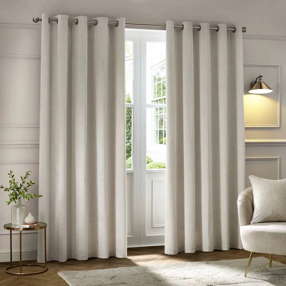 Paoletti Neptune Velvet Cushion in Ivory 5