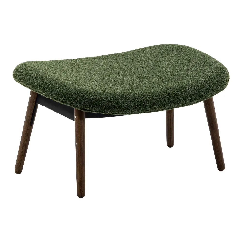Case Ella Ottoman in Walnut and Boucle Moss 2