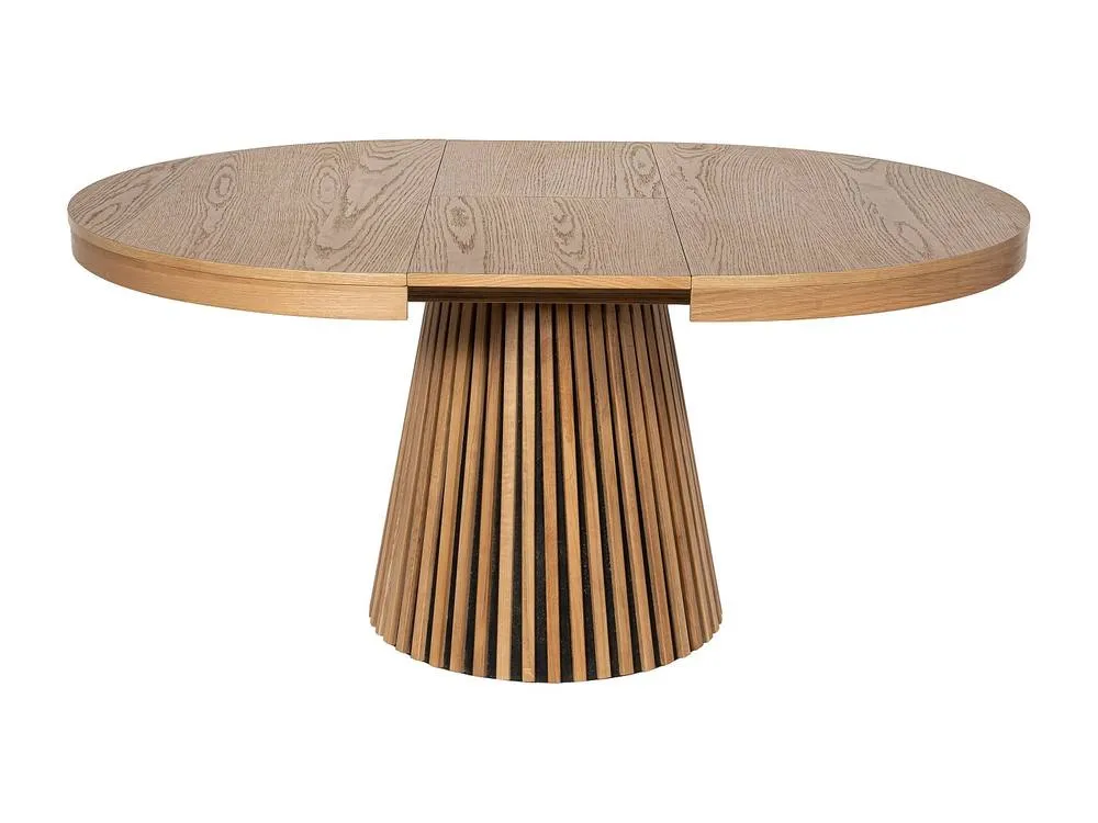 Vente-unique 4 - 6 Seater Extendable Dinning Table - Oak Veneer - Light Natural in Light Oak 5