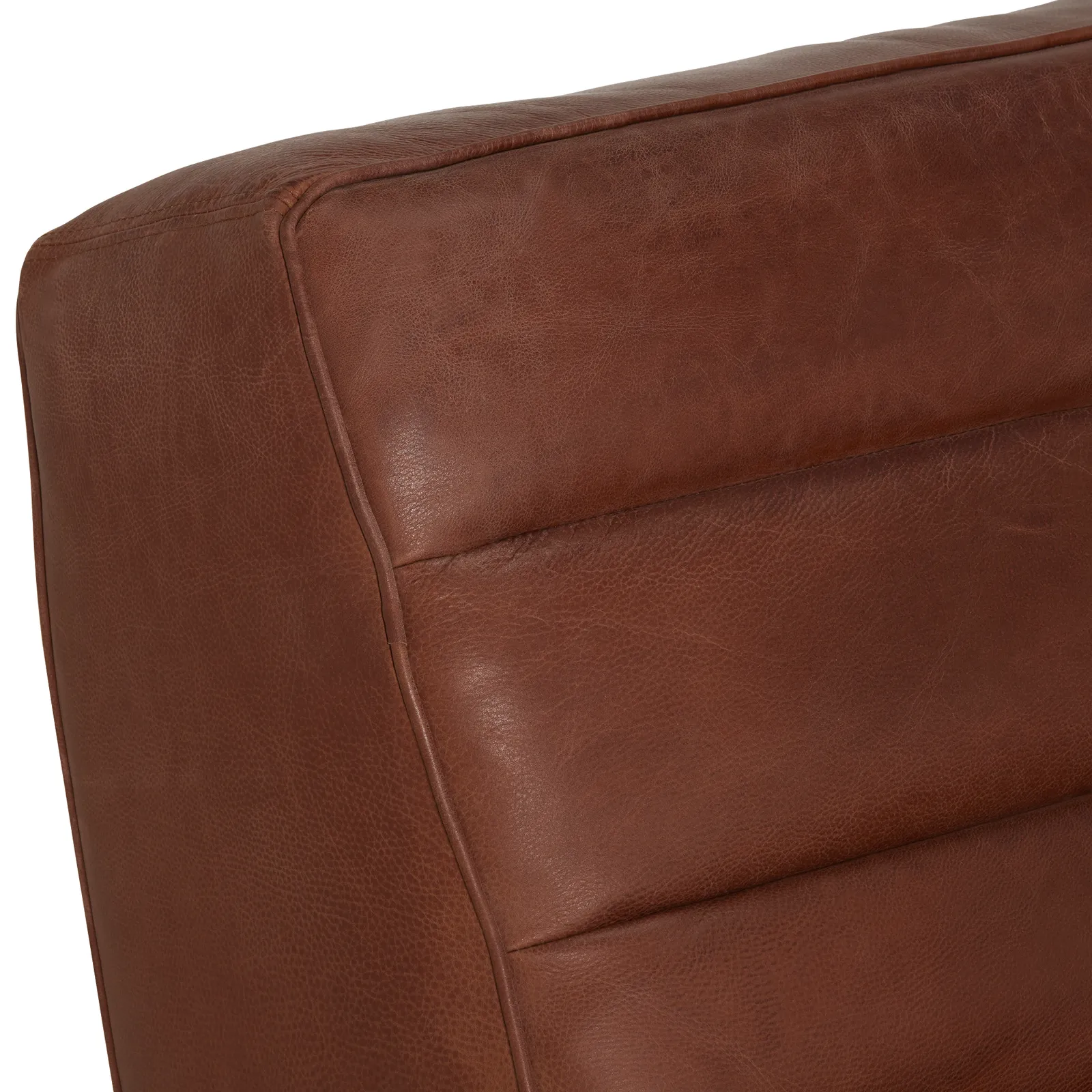 Timothy Oulton Shabby Sectional 3 Seater Modular Sofa, Brown Leather | Barker & Stonehouse 4