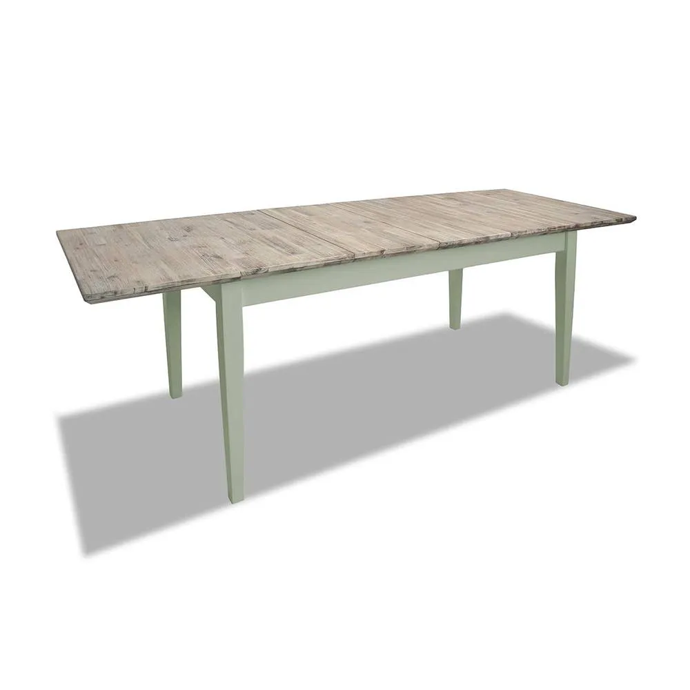 Statement Furniture Florence Rectangle Extendable Kitchen Dining Table in Light Green 3