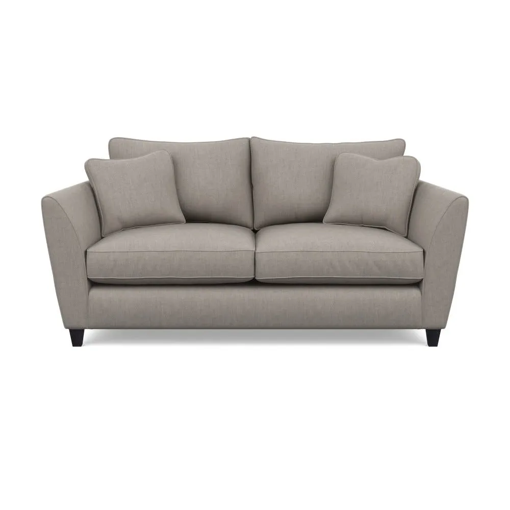 Heal's Torino 3 Seater Sofa Broad Weave Pebble Natural Feet 2