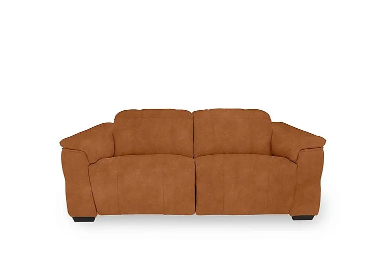 Inca Fabric 2 Seater Power Recliner Sofa with Power Headrests - Dexter Pumpkin