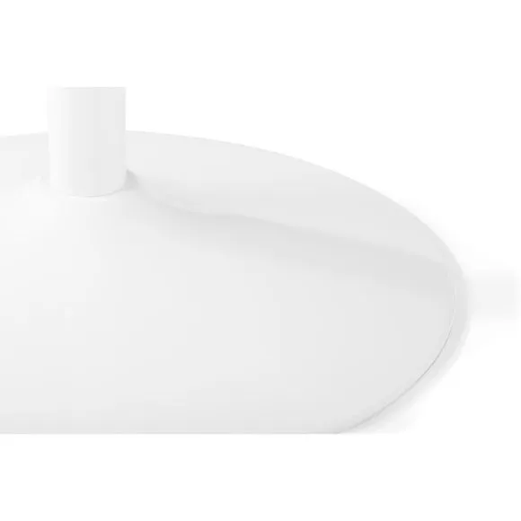 Blanco 4 Seater Round Pedestal Dining Table, White 3