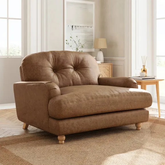 Martha Arizona Faux Leather Snuggle Chair