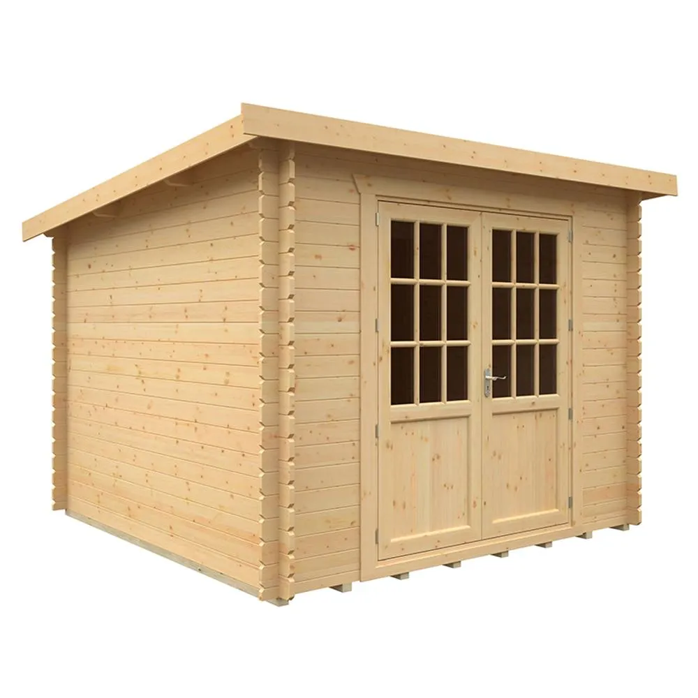Buttercup Farm 10x10 The Kingsley 28mm Cabin - L295 x W295 x H232.8 cm in Natural