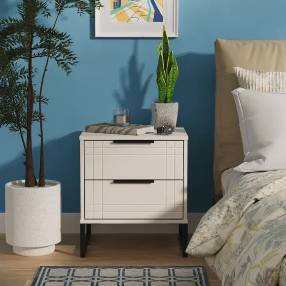 Darlton 2 Drawer Bedside Table 1