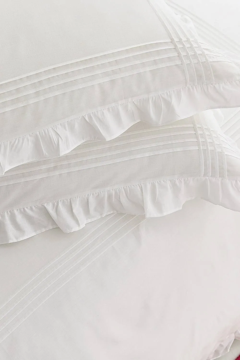Helena Springfield 'Evie Pintucks' Cotton Duvet Cover Set in White 5