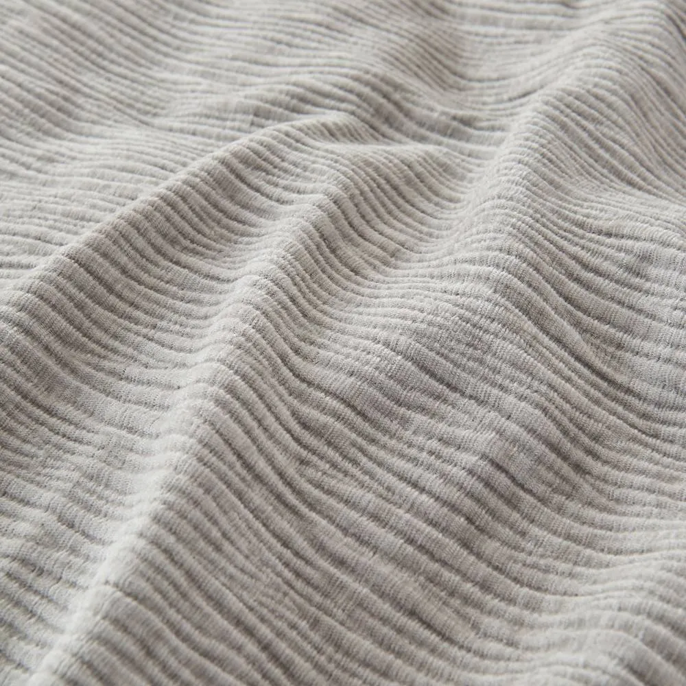Portfolio Home Bergen Textured Abstract Duvet Cover Quilt Set With Pillowcase in Silver 2