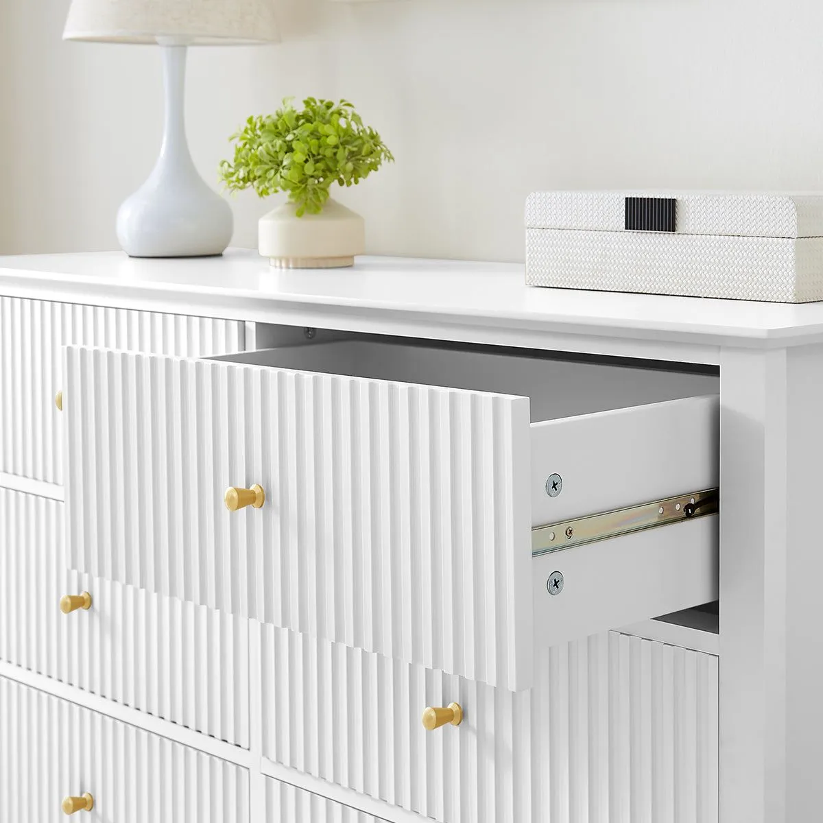 Melody Maison Large 6 Drawer Chest Of Drawers - Hales White Range 2