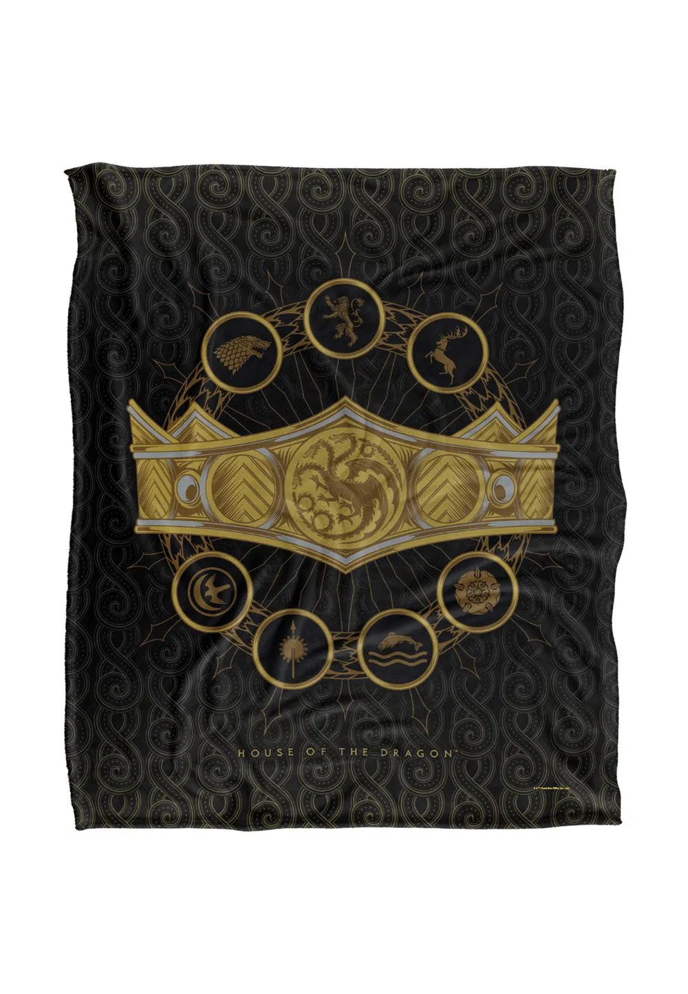 Warner Brothers House Of The Dragon Officially Licensed Silky Touch Super Soft Throw Blanket 152 x 127 cm in White