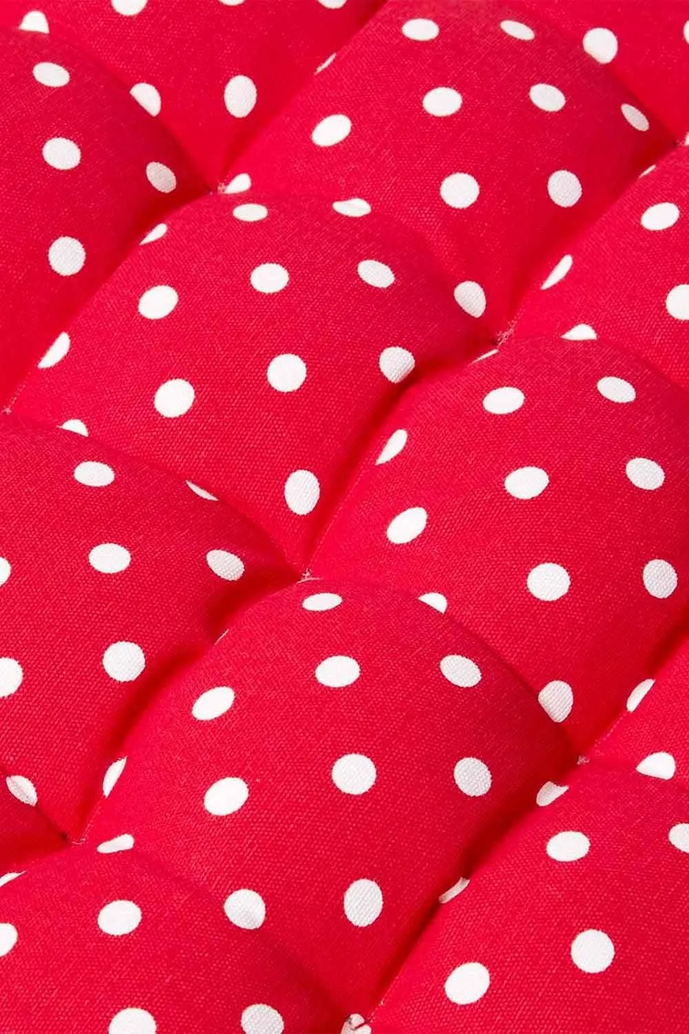 Homescapes Garden Bench Cushion Luxury 2 Seater Cotton Red Dots Indoor Outdoor Pad 3