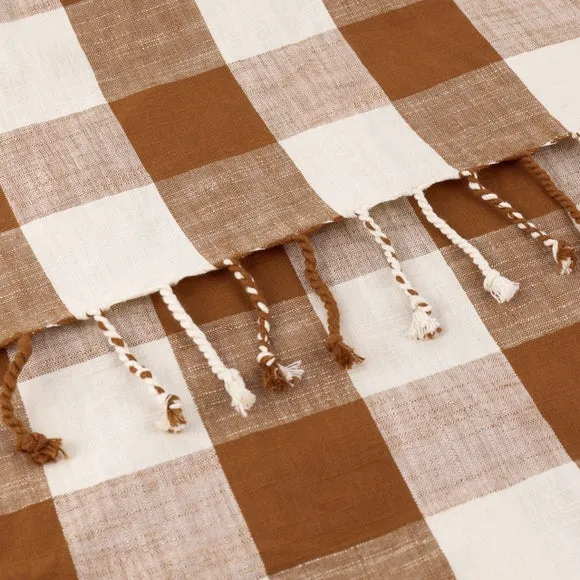 Yard Chesil Check Cotton Throw Blanket 130cm x 170cm 2