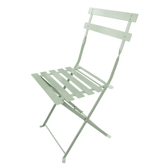 Heritage 2 Seater Green Folding Metal Bistro Set 2