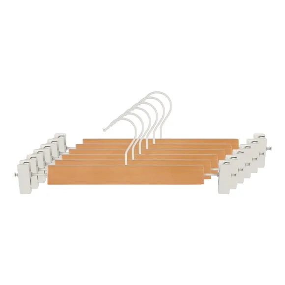 Set of 6 Wooden Bar Trouser Hangers 3
