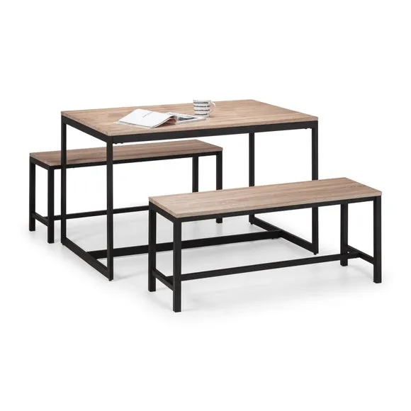 Tribeca 4 Seater Rectangular Dining Table, Black 5