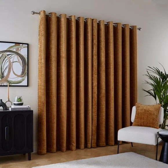 Cashton Chenille Heavyweight Eyelet Curtains 4