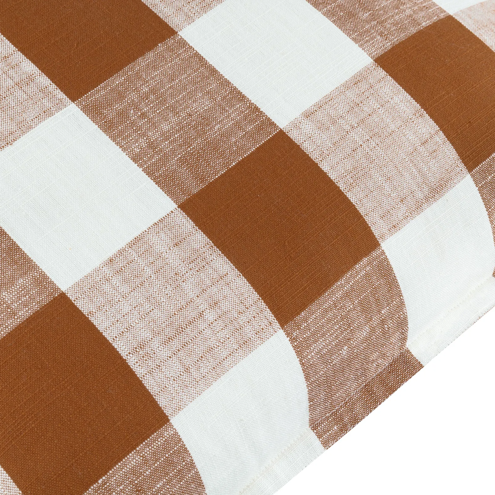 Yard Chesil Check 100% Cotton Outdoor Cushion in Brown 4