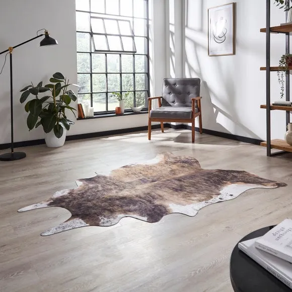 Faux Cow Print Rug 1