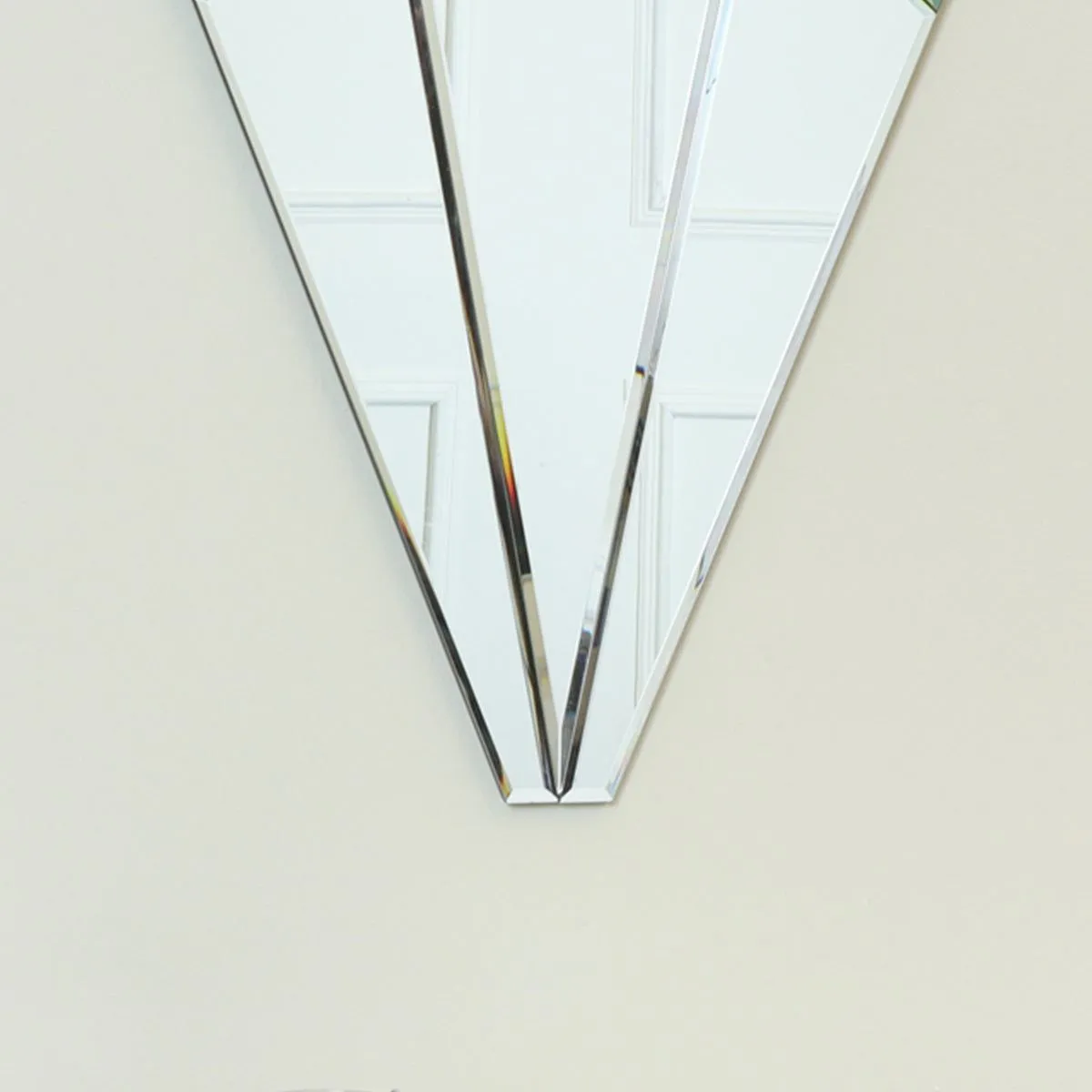 Melody Maison Green & Pink Glass Art Deco Fan Wall Mirror 60cm X 40cm 4