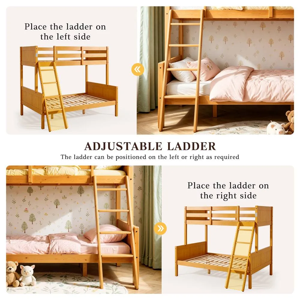 Comfy Living Ltd Enmore Triple Bunk bed in Light Brown 5