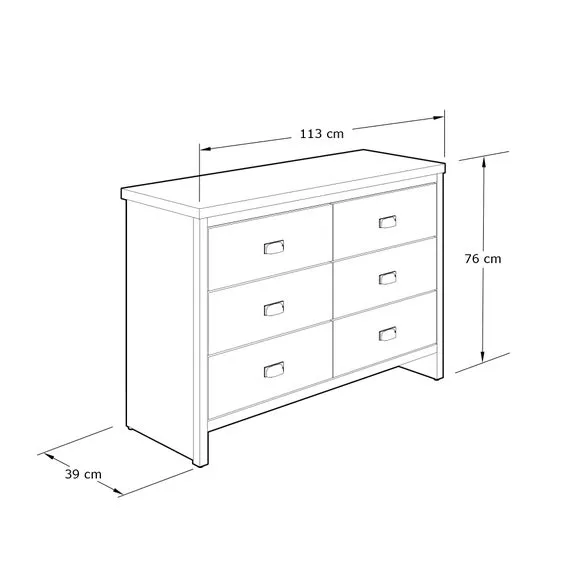 Boston 6 Drawer Chest 6