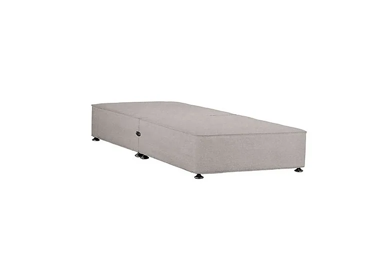 Shallow Divan Base - Single - Tweed Stone