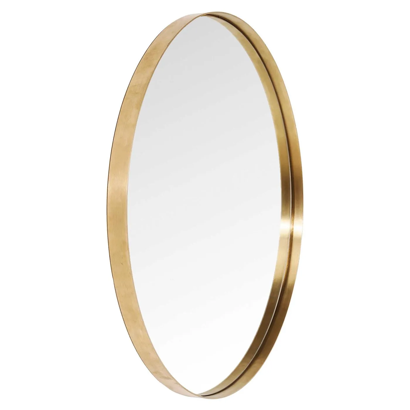 Curve Round Mirror, Brass