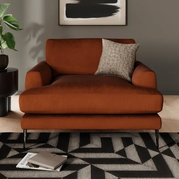 Lawson Matte Plush Velvet Snuggle Chair 1