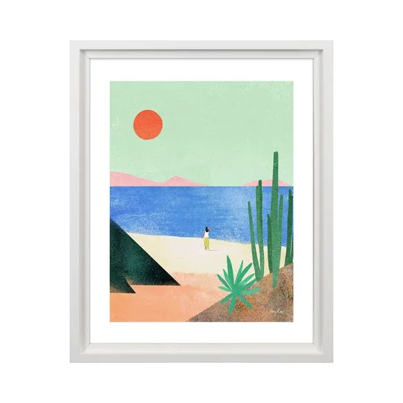 The Art Group Beach Girl Framed Print 2
