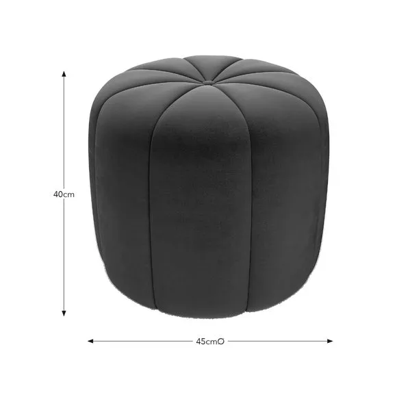 Pumpkin Velvet Footstool 6