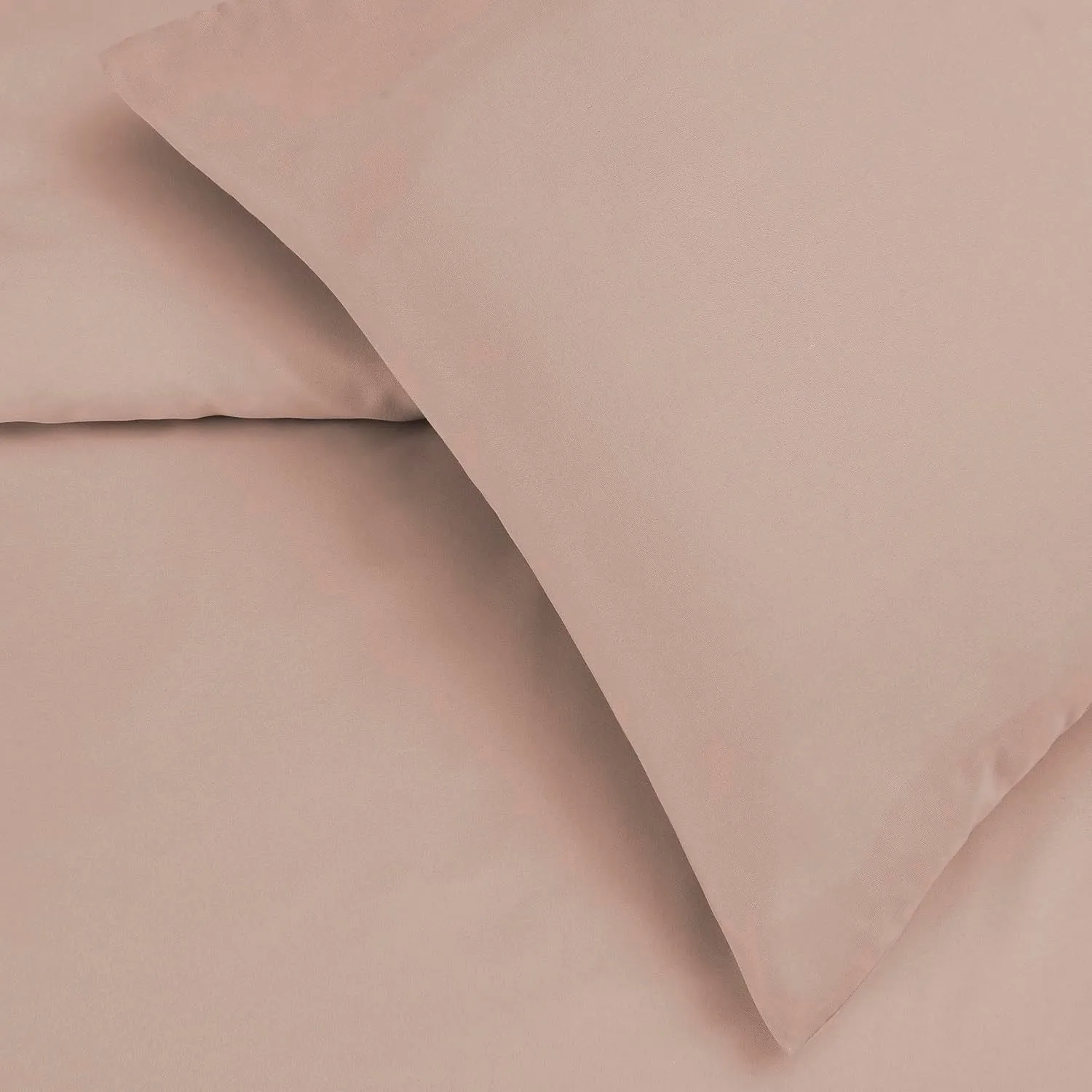 Smart Living Soft & Elegant Cosy Velvet Cuff Panel Duvet Cover Set with Pillowcases in Light Beige 3