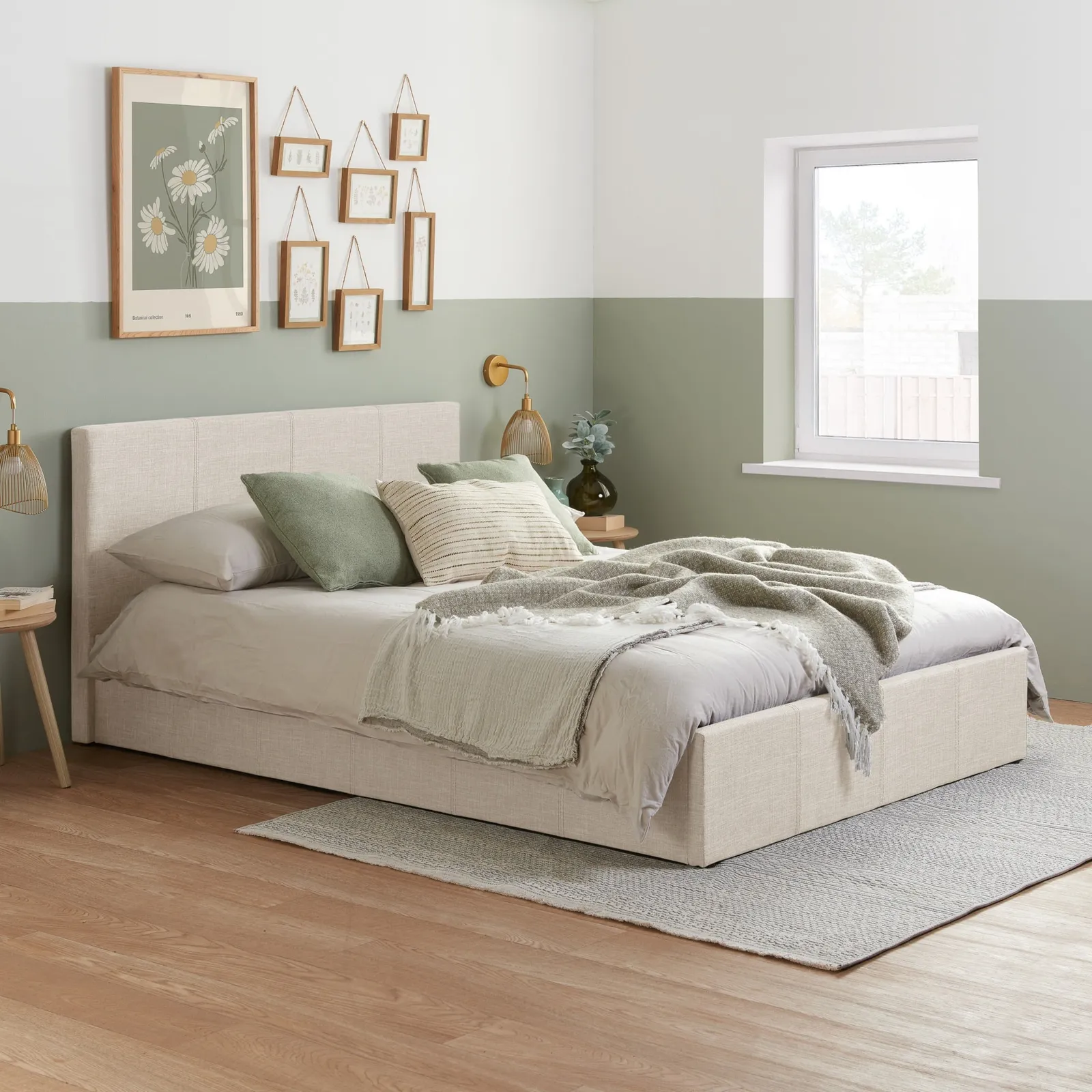Berlin - Small Double - Mid Grey Fabric Ottoman Storage Bed Frame - Small Double - Happy Beds 1