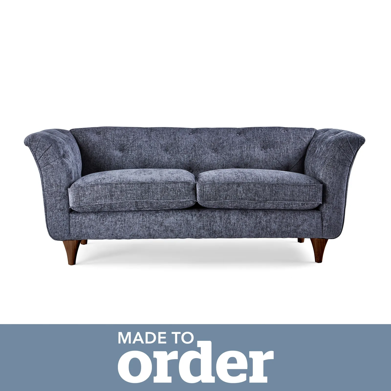 Jaipur 2 Seater Sofa Luxury Chenille Premium Chenille Navy
