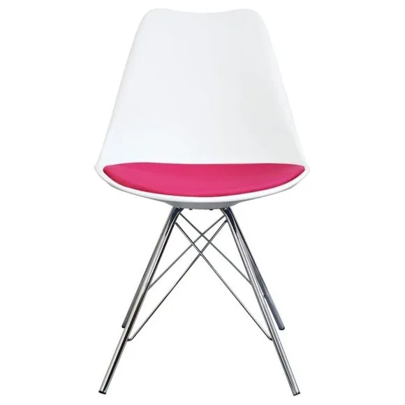 Fusion Living Soho White Plastic Dining Chair 3