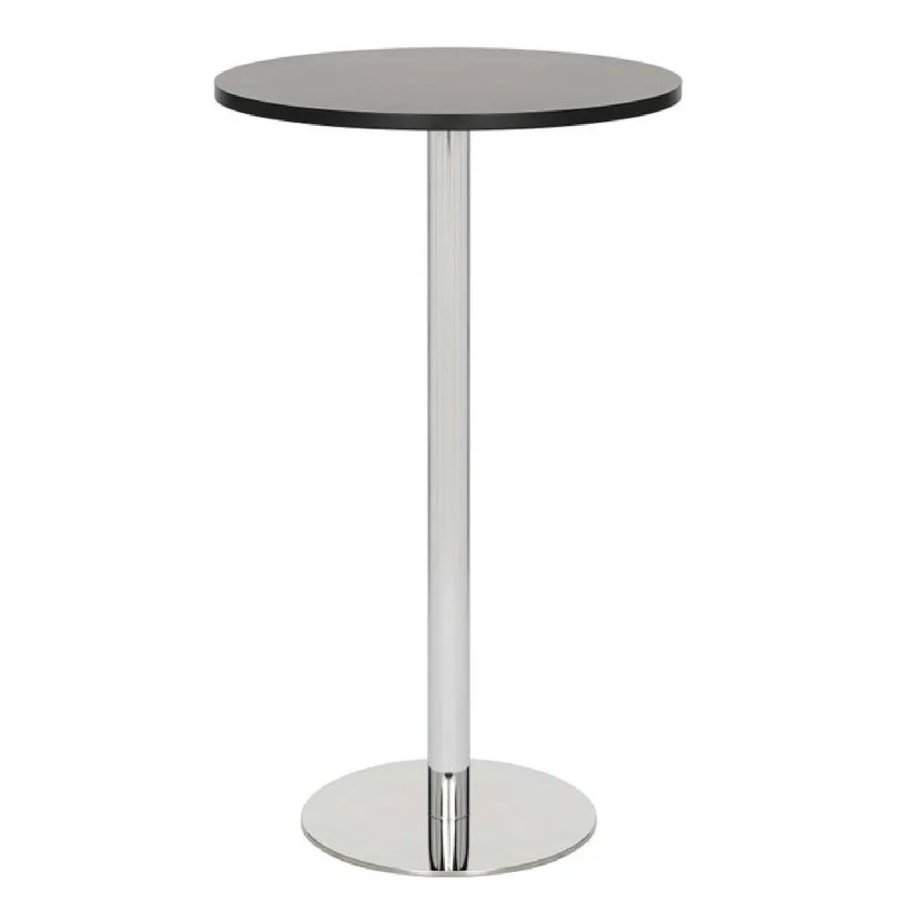netfurniture Deluxe Como Poseur Table Round Black Wood