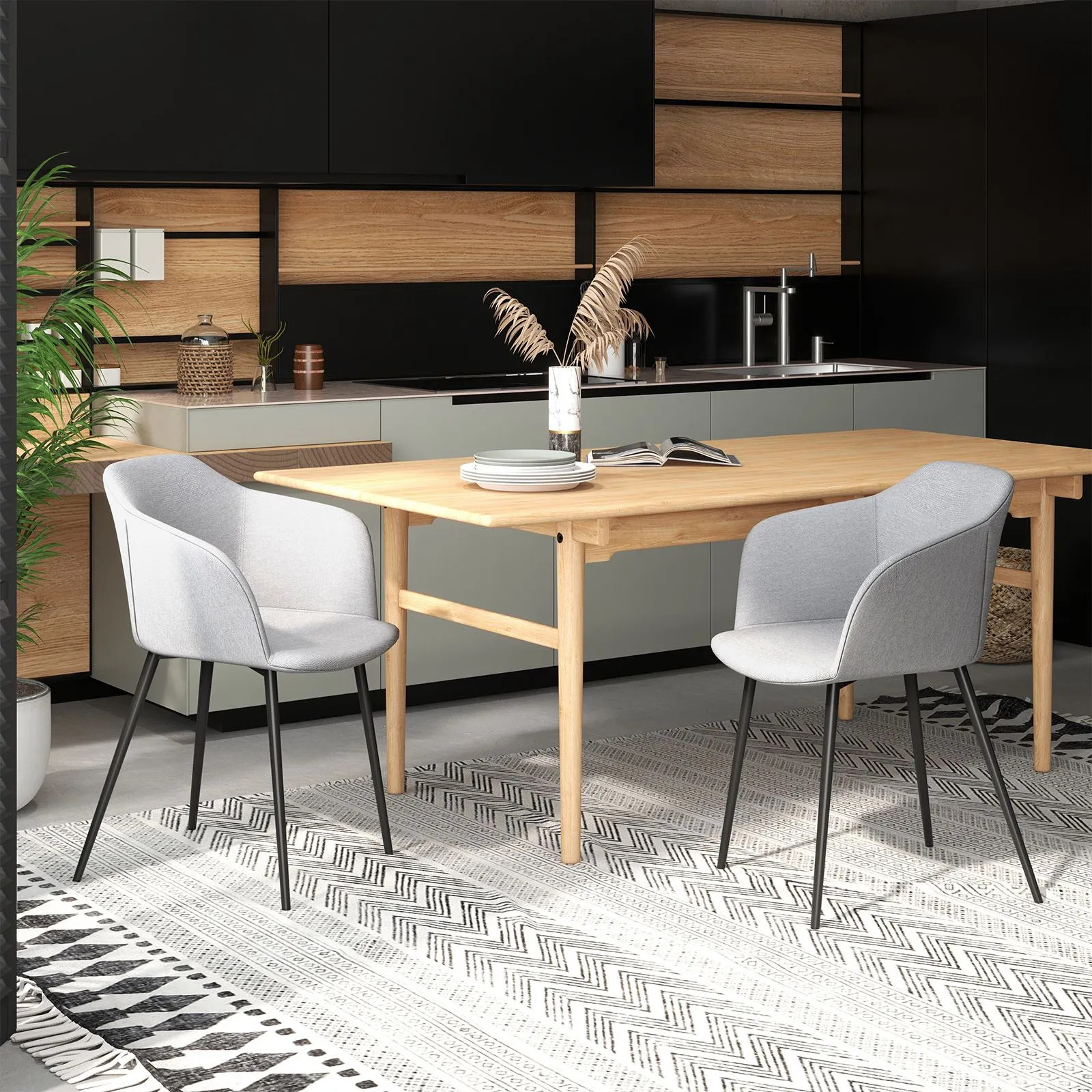 Costway Set of 2 Dining Chairs Upholstered Armless Accent Chair With Ergonomic Backrest in Off-White 3