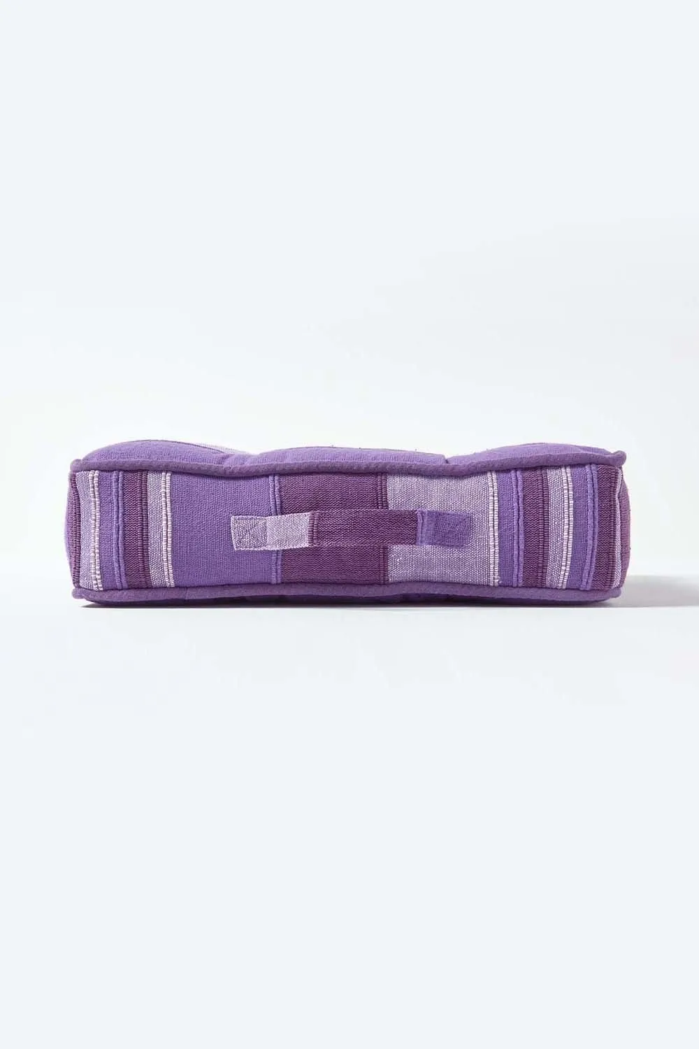 Homescapes Morocco Striped Cotton Floor Cushion in Mauve 5