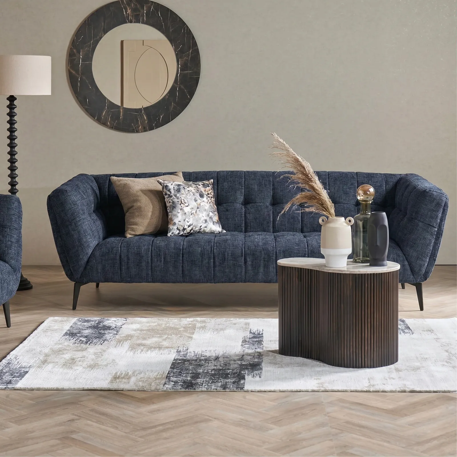 Azalea 3 Seater Sofa, Black Fabric | Barker & Stonehouse 2